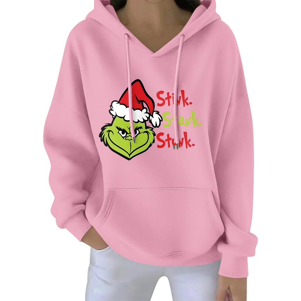 Women's Christmas  Hoodie Funny Cute Christmas Holiday Sweatshirt Pullover
