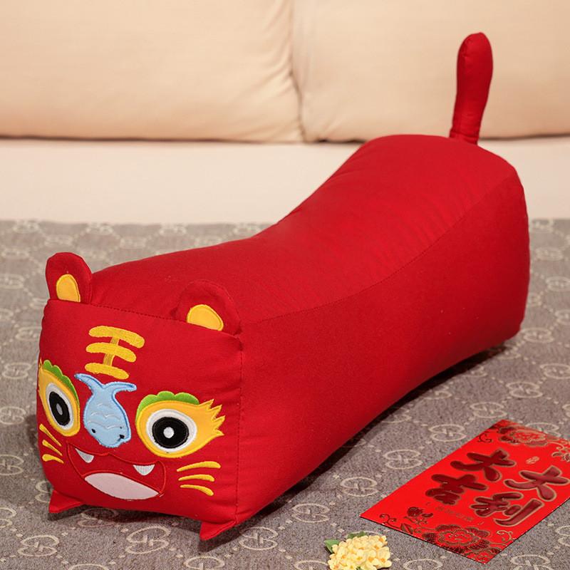 Lion And Awake Tiger Pillow With Embroidery Design For Daily Kids And Teens Gift