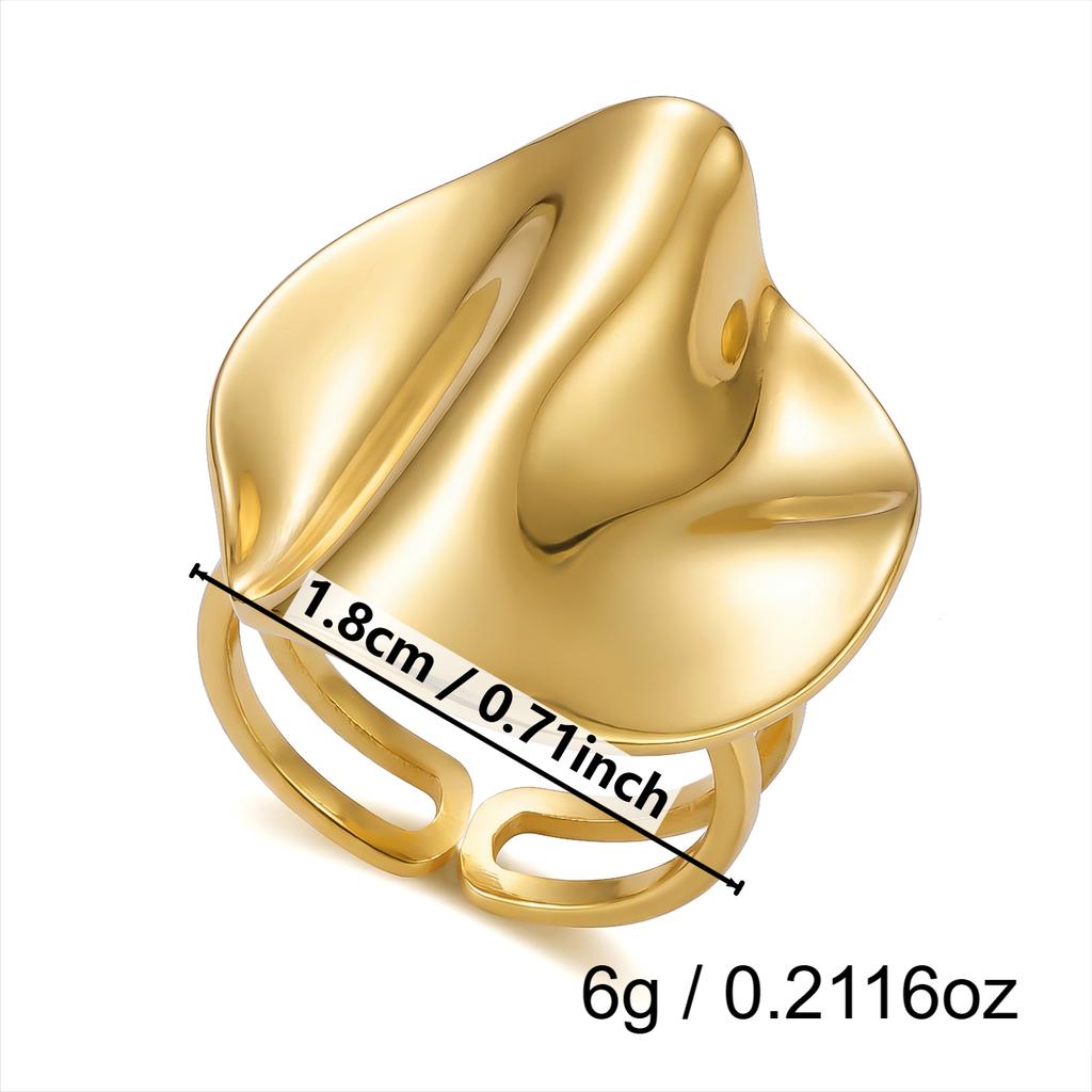 Stainless Steel Exquisite Butterfly Heart Finger Ring for Women Personality Irregular Round Ring Waterproof Versatile Jewelry
