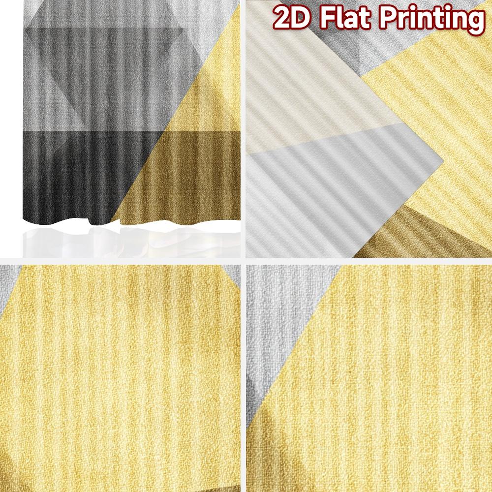 Flat Printing Curtains Without Rod Golden Triangle Abstract Valentine Is Day Festival Versatile Curtain Set Of 2 Minimalist Made Polyester Washable