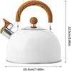 2.5 L Whistling Kettle for Induction Stove Gas Stove Wood Stoves Gas Camp