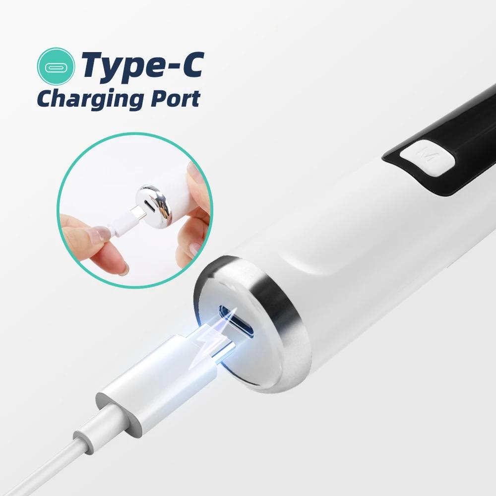 Household Dental Ultrasonic Scaler with 2 Tips Tooth Calculus Remover Cleaning Tool Handpiece Whiten Tooth Cleaner Dentist Tools