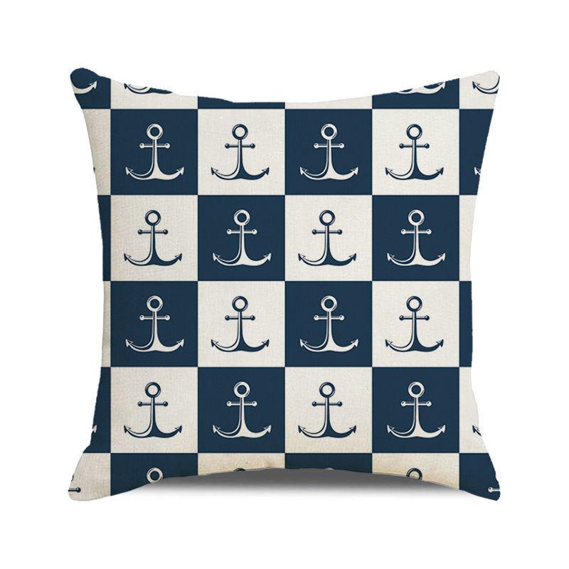 Watercolor sailing-themed sailboat Digital printing short plush pillow covers for car sofa office cushion cover home goods
