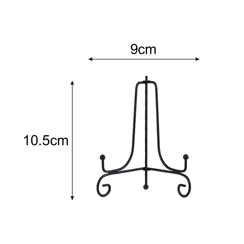 

Iron Display Stand Black Iron Easel Plate Display Photo Holder Stand, Displays Picture Frames, Cookbooks, Decorative Plates 4inch