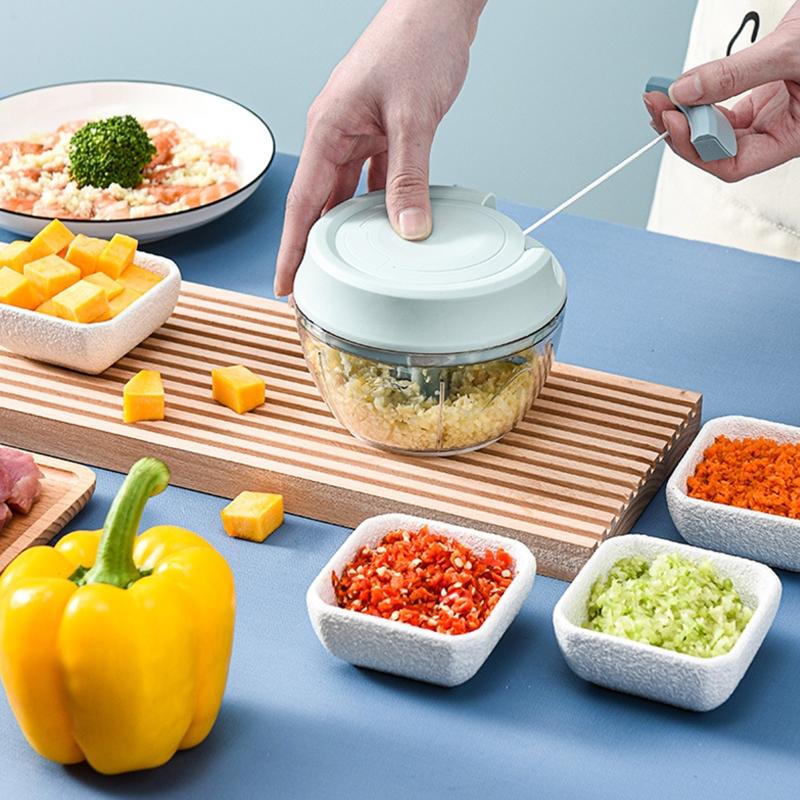 Hand Chopper Garlic Press Vegetable Fruit Twist Shredder Manual Meat Grinder Chopper Garlic Crusher Cutter Home Kitchen