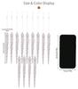 24pcs Christmas Icicle Ornaments for Christmas Tree Hanging Acrylic Crystal Christmas Ornaments 5.1"/ 13cm Clear Plastic Icicles