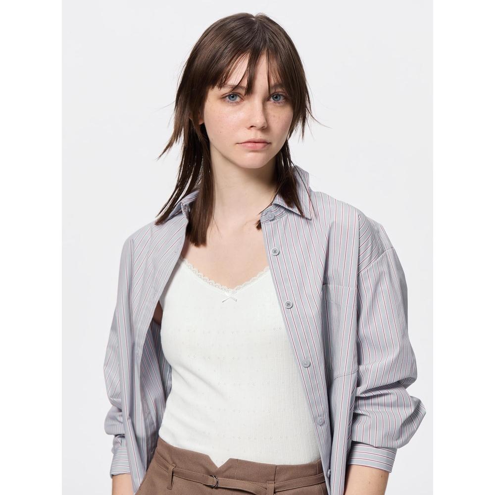 

Gu By Uniqlo Cotton Blend Cropped Camisole Dry 01 OFF WHITE/XS