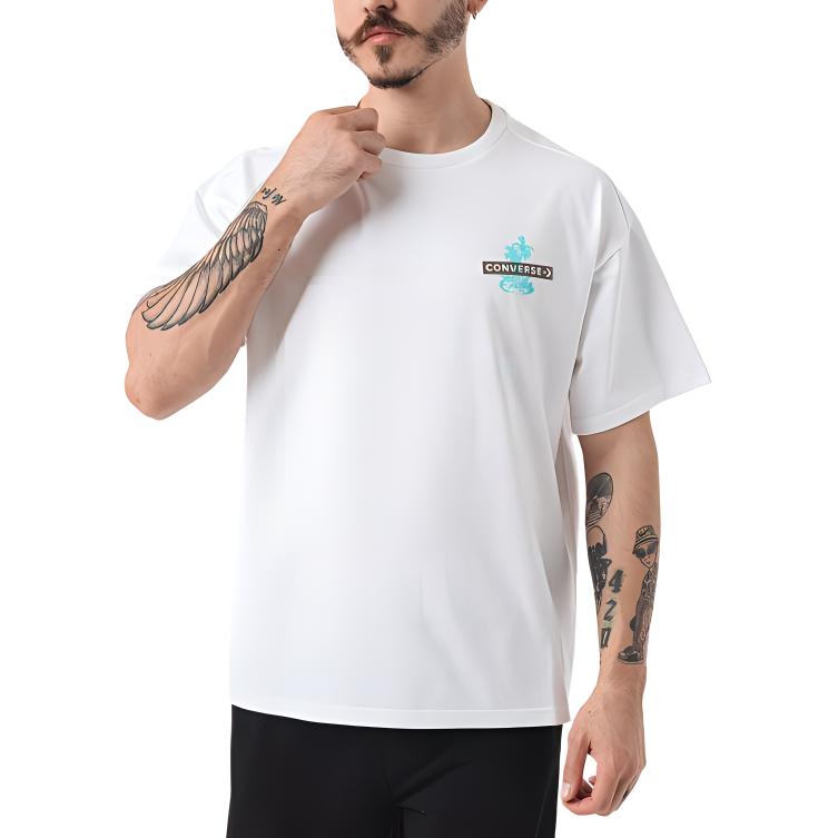 Converse FESTIVAL PALM TREE T Shirt Unisex White 10027152-A01