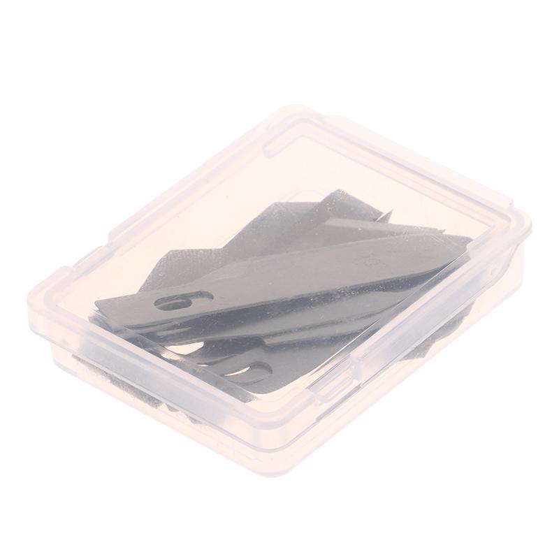 Kit de Ferramentas com Faca de Bisturi de Metal Antiderrapante Cortador Gravação Artesanato Facas + 10 Peças Lâminas Celular Placa de Circuito Impresso Reparo DIY Ferramentas Manuais