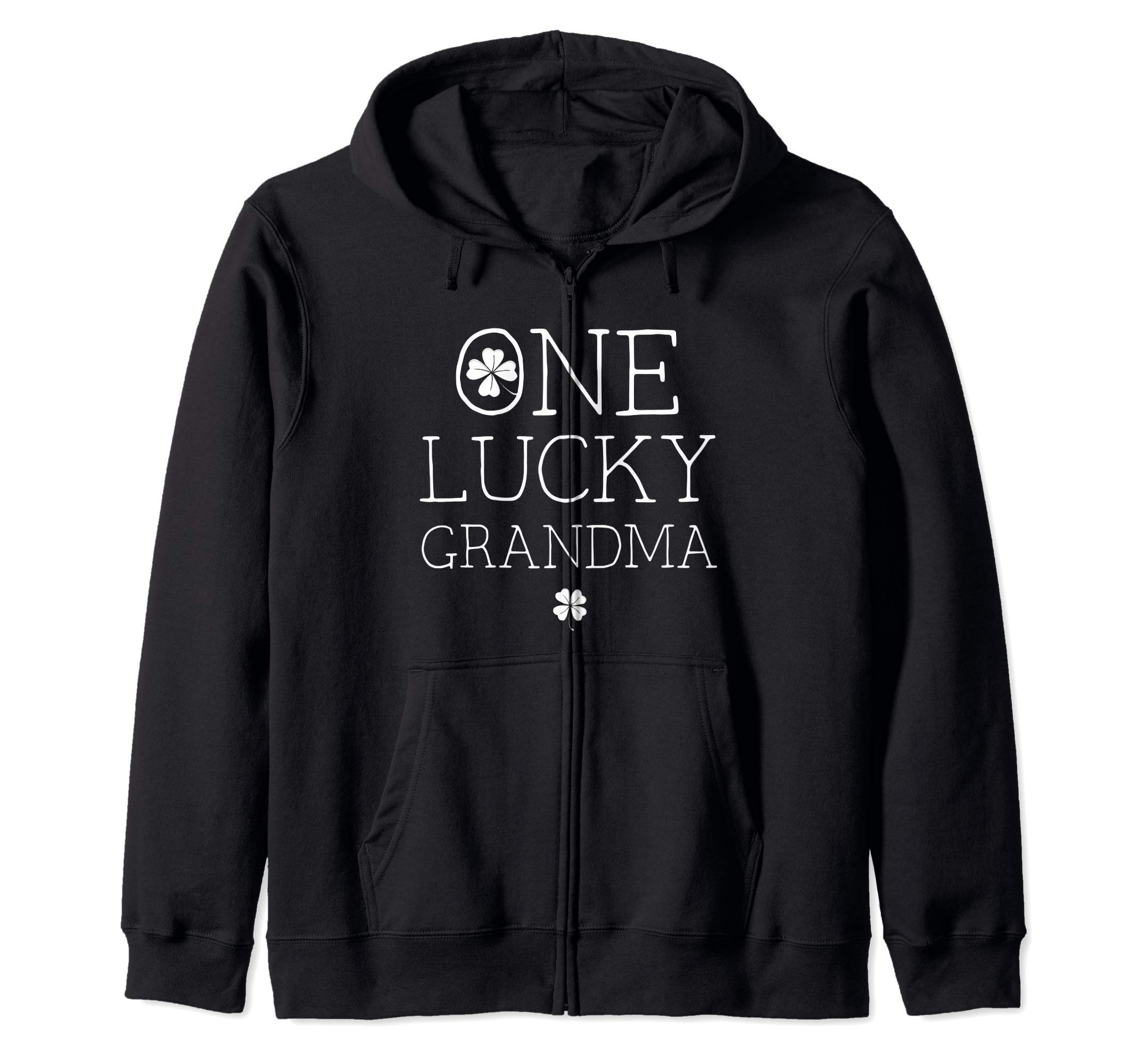 One Lucky Grandma St. Patrick s Day Nana Matching Family Women Zip Hoodie
