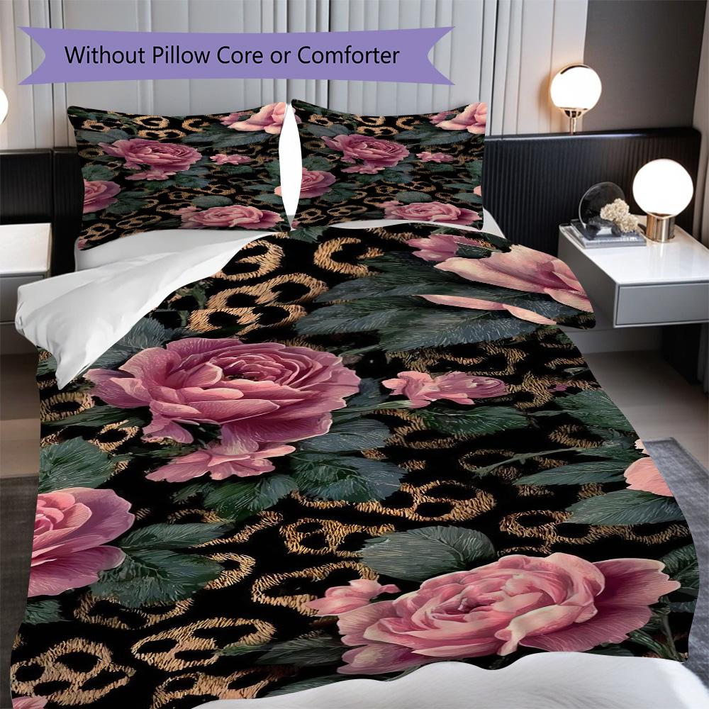 

1PC Rose pattern Bedding Quilt Set Quilt Cover Pillowcase Home Decoration Birthday Gift (1 * duvet cover + 15 * pillowcase, without core) 135x200cm