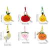 Vibrant Fruit Plush Keychain Pendants Simulation Fruit Plush Keychains Sturdy Key Rings Pendant Charm for Everyday Use