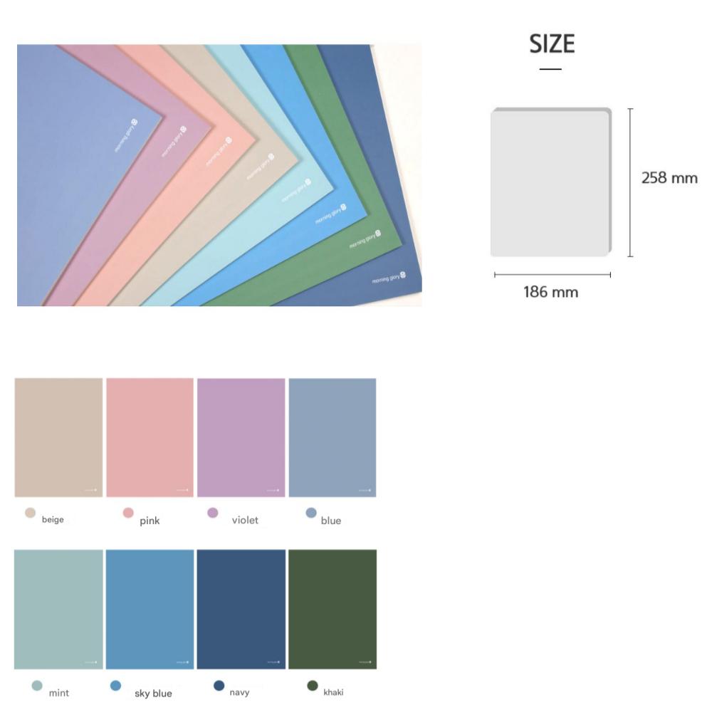 Set Caiete cu Spiră Morning Glory Tone & Mood pentru Elevi de Gimnaziu și Liceu Set 8 Piese Culoare Mixtă 350g