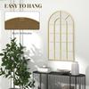 110 X 65 Cm Arched Decorative Wall Mirror for Bedroom Living Room, Modern Window Bathroom Mirror for Home Decor