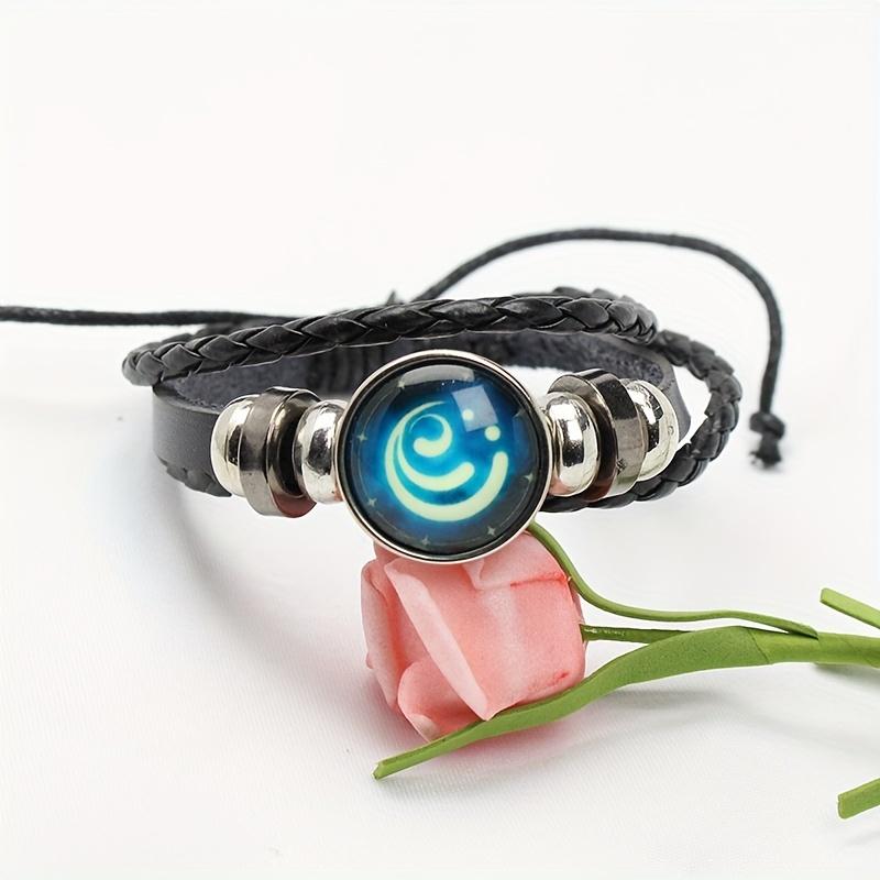 

Браслеты Genshin Impact Seven Elements Vision God s Eye — унисекс, плетеные, регулируемые, из искусственной кожи, украшения в стиле аниме