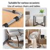 6Pcs Felt Furniture Pad with Hook And Loop Fastener Wrap-Around Prevent Floor Scratches Chair Sled Floor Glides Tubing Protector Home Supplies