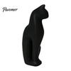 Kätzchen Figur Dekoration 3D Gedruckte Skulptur, Minimalistisches Katzen Ornament Matt Geometrisches Design, Modernes Zuhause in Schwarz Rosa Weiß, für Nordischen Stil