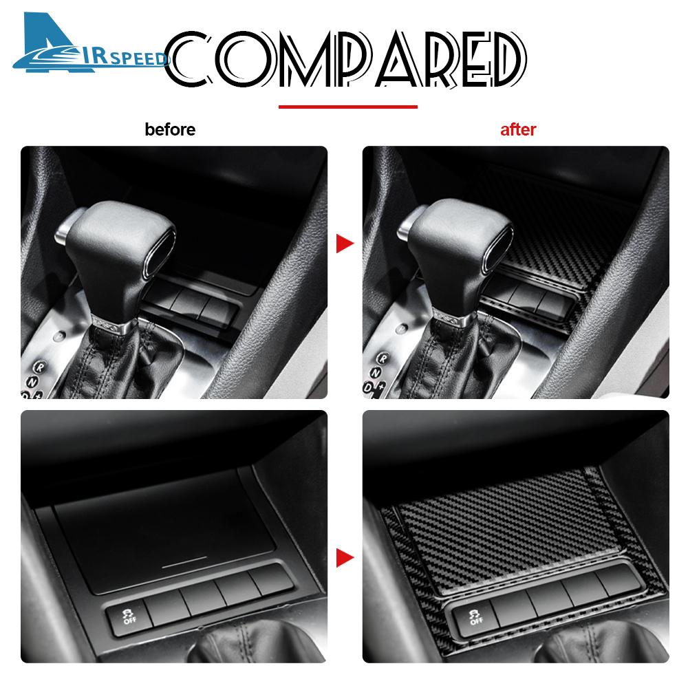 Real Soft Carbon Fiber Sticker for Volkswagen VW Golf 6 GTI R 2008 2009 2010 2011 2012 2013 Car Ashtray Panle Frame Accessories