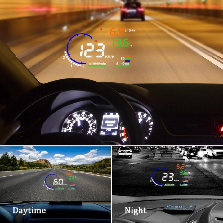 Head Up Display Digital Navigation Speedometer Overspeed Alarm Meter Projector