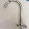 Grey Alloy Angle-Style Single Cold Wall-Mounted Faucet