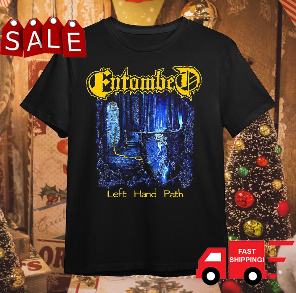 Винтажная футболка Left Hand Path Entombed Классическая Черная Унисекс S-5XL Унисекс Футболка M