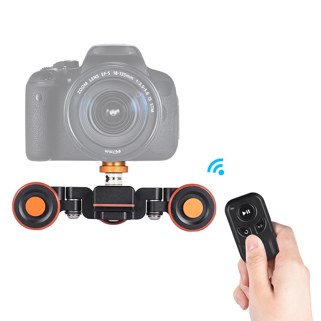 L4 X Motorized Camera Video Dolly with Scale Indication Electric Track Slider Wireless Remote Control 1800mAh Rechargeable Battery 3 Speed Adjustable