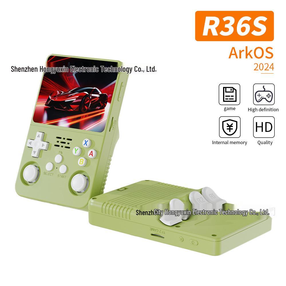 R36S Tragbare Retro-Spielkonsole - Handheld Duales System für PSP, GBA, Arcade-Spiele.