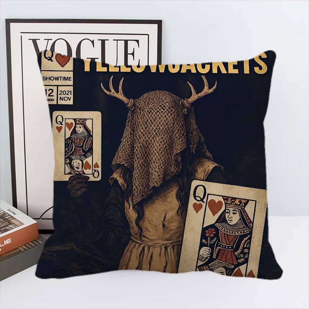 Psychological Horror Series Yellowjackets Pillow Case Square Pillow Bedroom Sofa Leisure Comfort Cushion Car Home Decoration