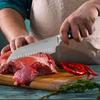 Steel Santoku knife MASTER 33 cm