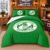 Shamrock Rovers Pattern Bedding 3Pcs Set Bed Sheet And Pillowcases For Indoor Bedroom