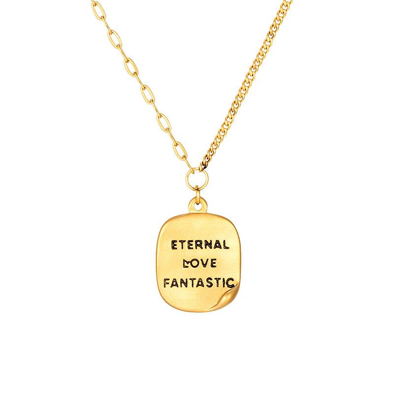 

ins завитое маленькое квадратное ожерелье ретро ключичная цепочка женская нишевая бижутерия