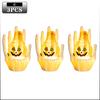 1-10PC Lighted Halloween Ghost Hand Holding Eyeball Pumpkin Battery Operated Lamp Scary Haunted House Trick or Treat Party Decor