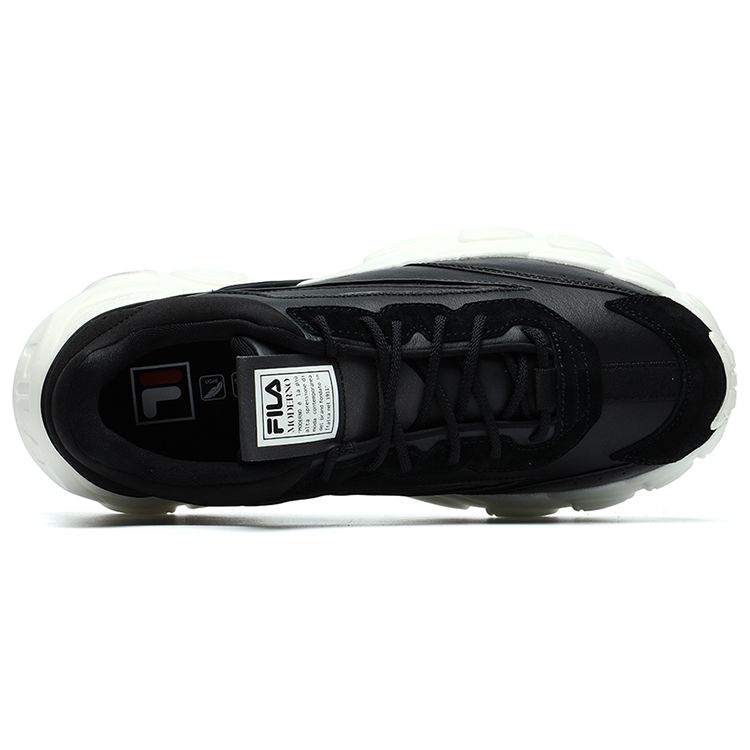 FILA Fashion Sneakers Leather Comfortable Versatile Low-Top Casual Shoes Men sneakers Black White F12M134144FBK