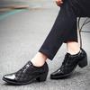 Men High Heels Blue Derby Red Wedding Dress Dance Shoes Business Elevator Shoes Black Formal Tuxedo Shoes Large Size