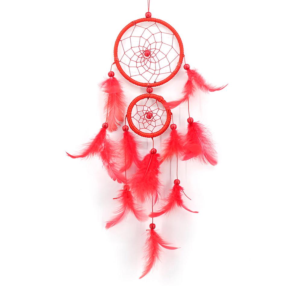 

Purple Dream Catcher Hanging Decoration Feather Dreamcatcher Ring Wind Chimes Feather Pendant Creative Car Decor