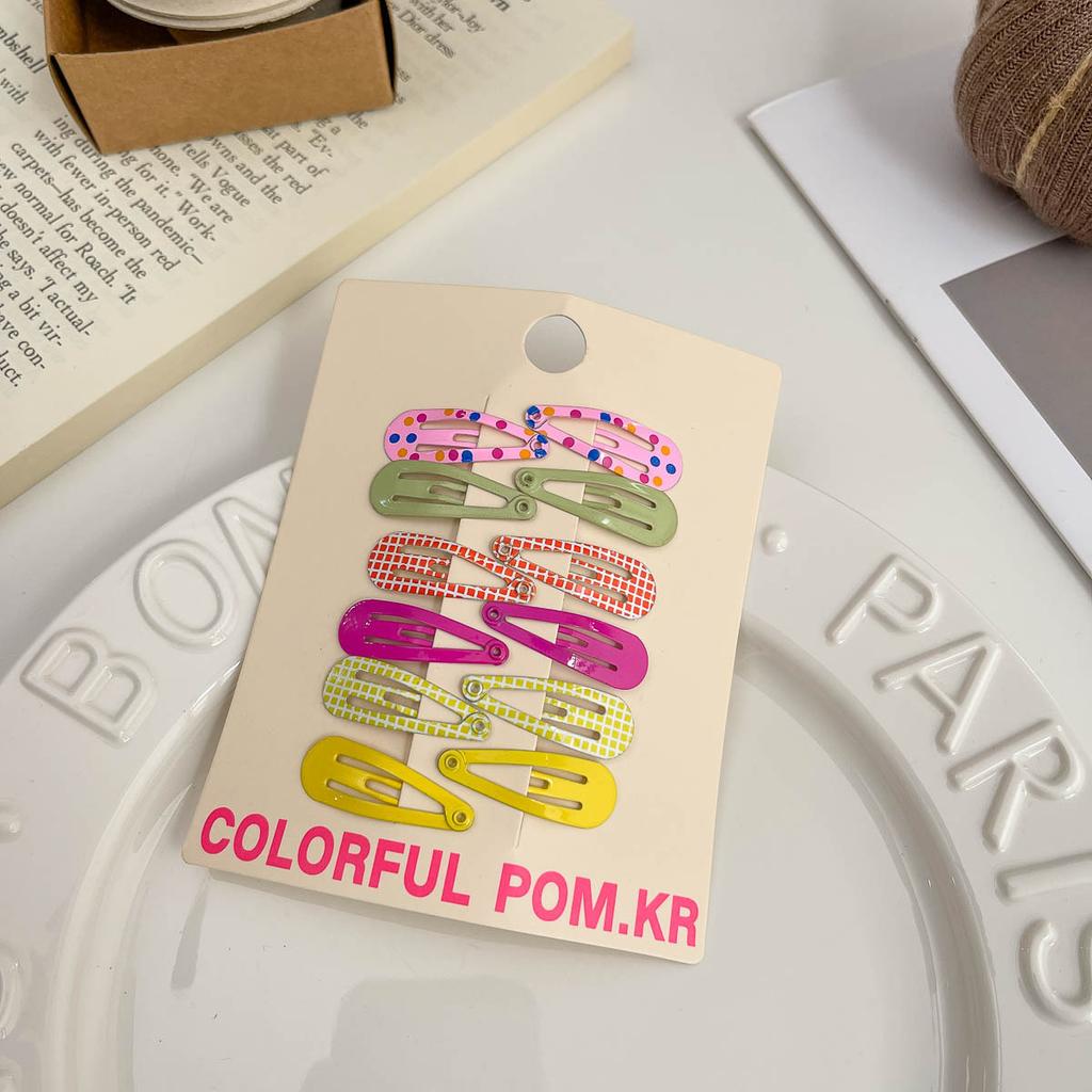 10pcs New Korean Hairpins for Children Girl Milk Tea Color Princess Barrettes Bang Side Clip Little Girl Hair Accessories