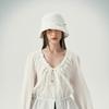 Allincomplete Pearl Crinkle Bucket Hat White