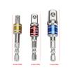 3Pcs Socket Adapters, Drill Nut Driver Extension   Set with   Bearing Head, for 1Celsius4in 3Celsius8in 1Celsius2in Hex Shank Electric Drill