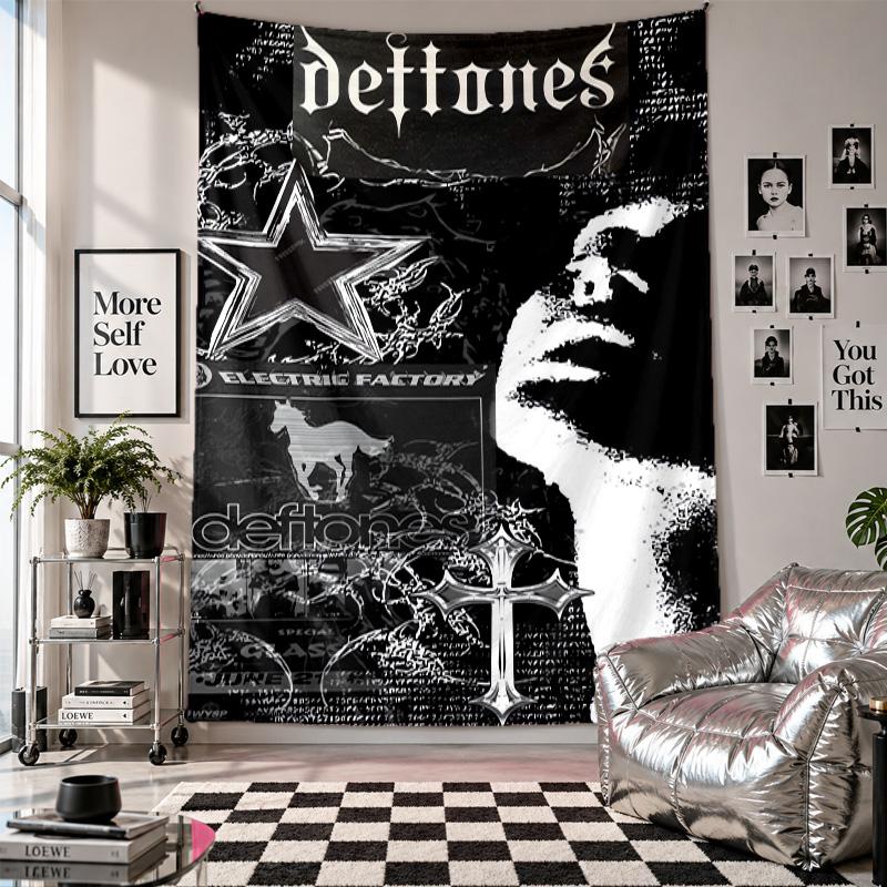 Wall TapestryDeftones Art Hanging Cloth Decorative Background Cover for Room Decoration