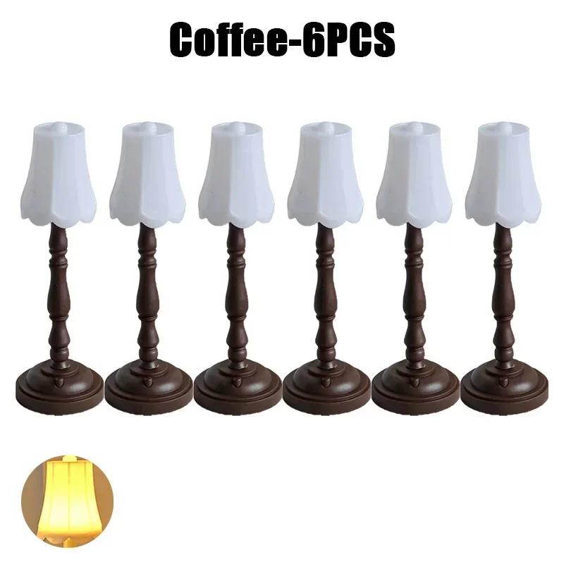 Mini Retro Small Table Lamp Desk Decoration Living Room Decoration Bedside LED Mini Model Night Lights Ornaments