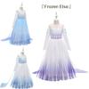 Frozen Princess Dress For Girls Elsa Snowflake Costume Blue And Purple Ages 3-10