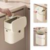 Hanging Trash Can with Lid 2.4-Gallon Food Waste Bin Can Be Placed On Countertop or Under the Sink; Suitable for Kitchen Cabinets Bathroom