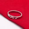 Bague Étoile Creuse Simple pour Femmes Bague Plaqué Platine Bague Tempérament Cadeau d'Anniversaire