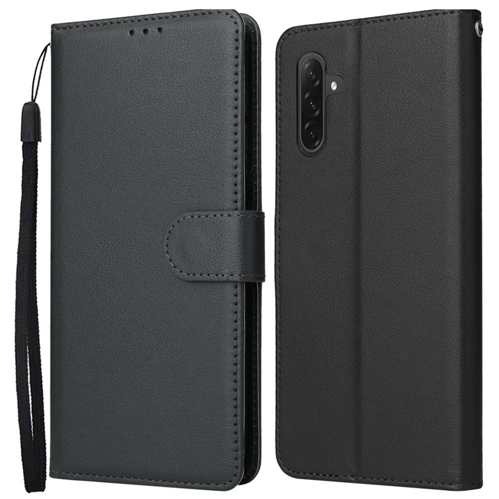 

For Samsung Galaxy A26 5G Case Wallet Stand View PU Leather Phone Cover Black