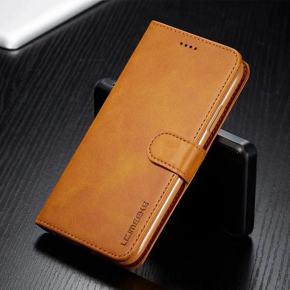 Leather Wallet Case for IPhone Air 17 16 15 14 13 12 Pro Max Mini 11 XS XR SE 2020 Plus 5S 16e Luxury Flip Cover Coque Card Slot
