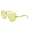 2817 Peach Heart Sunglasses, Love Sunglasses, Trendy Frameless One-Piece Sunglasses