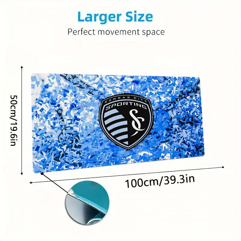 Sporting Kansas City Large Size Mouse Pad Large Gaming Table Cushion Non-slip Laptop Tablet Big Mousepad XXL Mat Mini PC Playmat With Lock edge