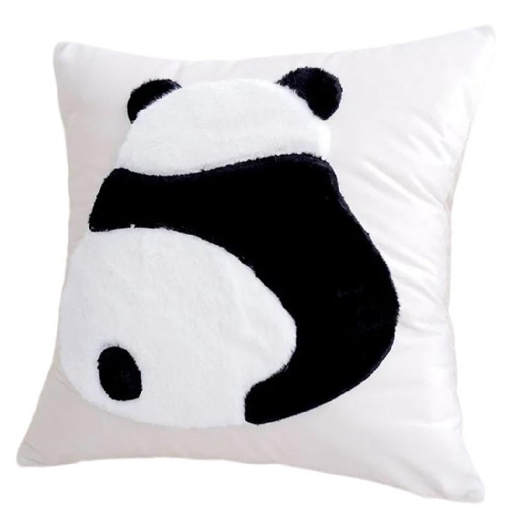 Cuddly Panda Pillow Case for Bedroom or Living Room Comfortable Sofa Pillowcase Removable Washable Cushion Cover