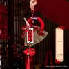 Festive Door Handle Broom Ornament with Bells - Auspicious Hanging Decoration for Housewarming and Entryway.