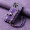 Wrist Strap PU Leather Stand Phone Case for IPhone 13 12 Mini 16 15 14 11 Pro Max XS X XR 8 7 Plus Wallet with Card Holder Cover
